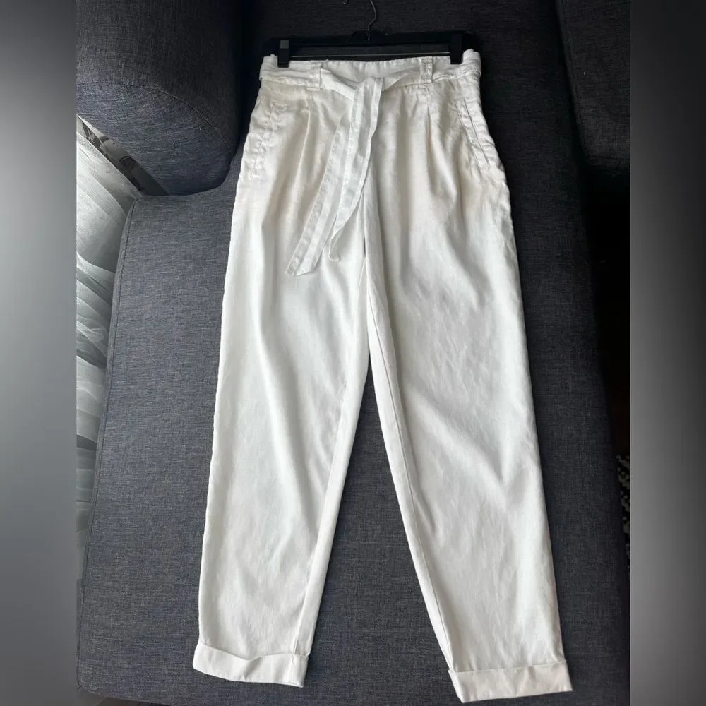 Anthropologie White Nias Trousers Pants By Ett Twa Size 0 - Picture 9 of 16